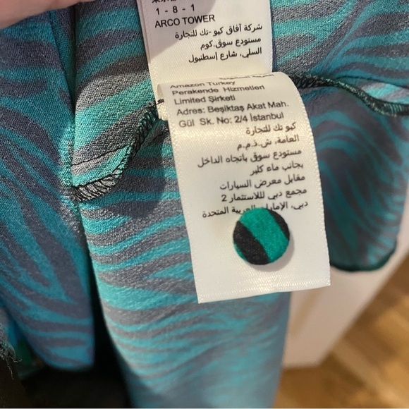 Karen Britchick x The Drop Green & Black Zebra Midi Long sleeve Dress Si… - Picture 11 of 11